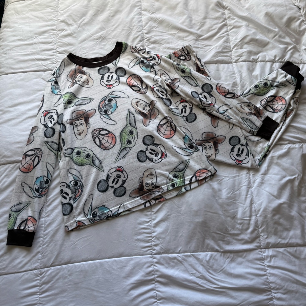Disney 100th Anniversary Collectable Character Mash Up 2pc Family Pajamas